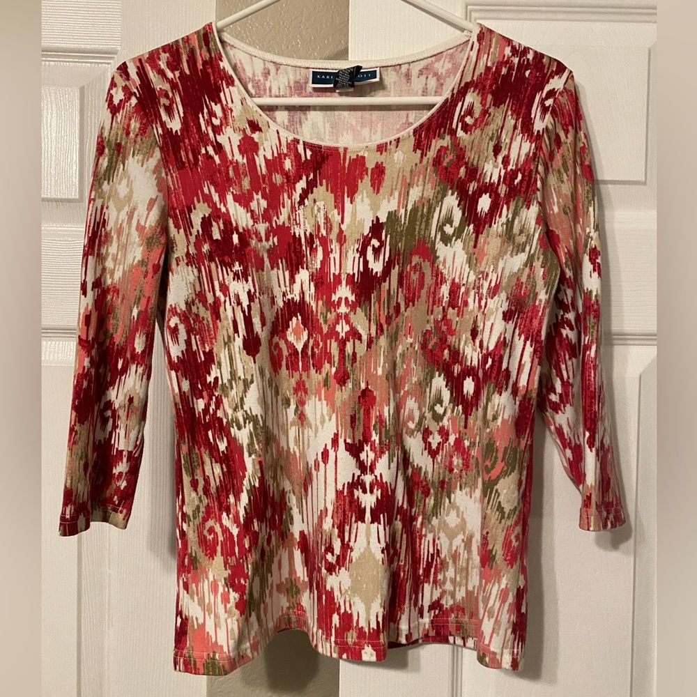 Karen Scott Petites 3/4 sleeve blouse